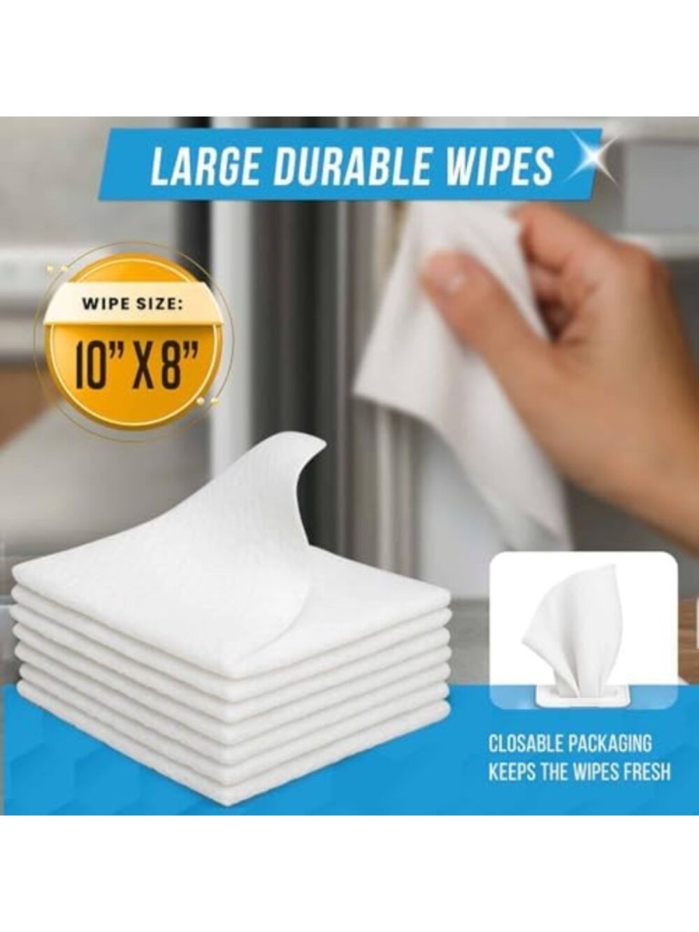 Heavy Duty Surface Cleaner Wipes for Appliances, Glass, Tile & Counter - 24 - Picture 5 of 5